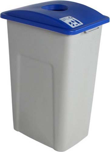 POUBELLE EN PLAST WASTE WATCHER GRIS BLEU 120L SANS KIT