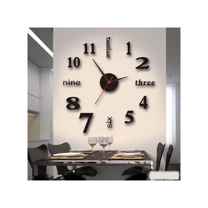 HORLOGE MURALE AUTOCOLLANTE DIY GRAND DESIGN