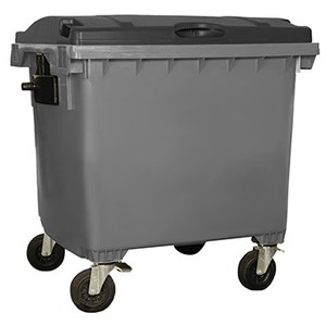 BAC EN PLASTIQUE 1100L GRIS NOIR
