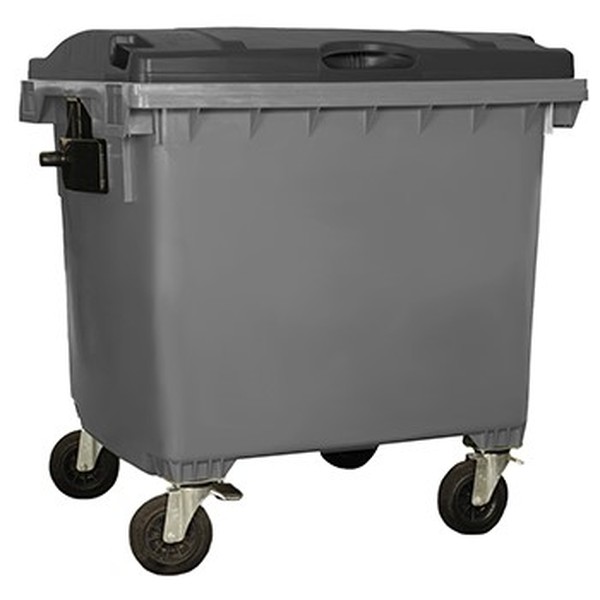 BAC EN PLASTIQUE 1100L GRIS NOIR