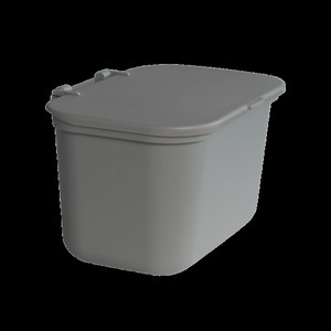 CORBEILLE A PAPIER GRIS SUSPENDUE 2, 5L
