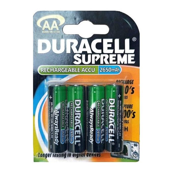 Duracell Lot De 4 Piles Rechargeable