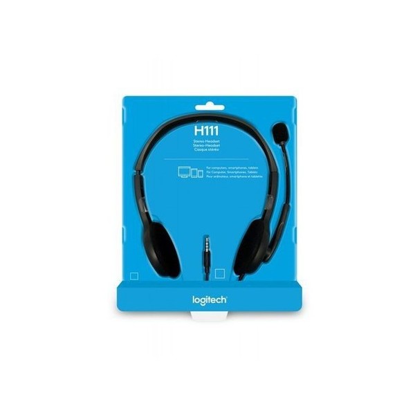 LOGITECH CASQUE H111 FILAIRE, ECOU-TEURS STEREO