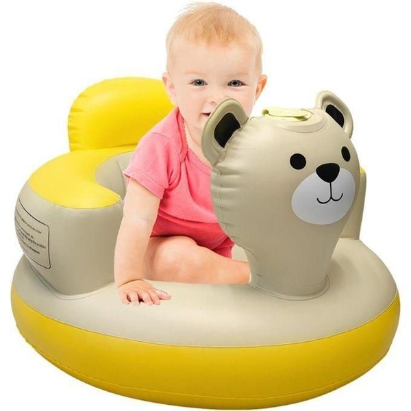 SIEGE GONFLABLE POUR BEBE AVEC POMPE A AIR INTEGREE.